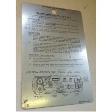 Larkspur A41 No2 A42 No2 Metal Instruction Card Army Military Radio Larkspur A41 No2 A42 No2 Metal Instruction Card Army Military Radio
