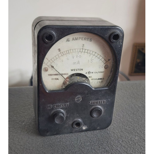 RAF T1154 AMMETER AE CURRENT METER WW2 MILITARY RADIO